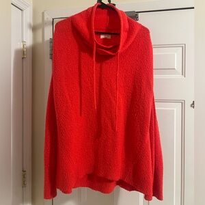 Lou & Grey Vibrant Red Cowl Neck Sweater